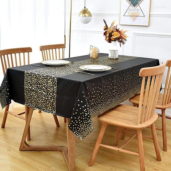 Tableau de table 1pc petit polka dot nappe jetable peva imperméable pour le mariage à la maison.