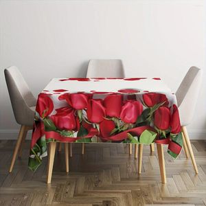Tableau de table 1pc nappe de la Saint-Valentin Rose Flower KitchentableCoth Rectangular Kitchen Party Dincor