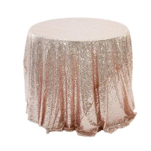 Table doek 1 stks/lot pailletten rond tablcloth el banket voor bruiloftsfeest kersttafelleer Tablecover Home Decoratie op maat gemaakt