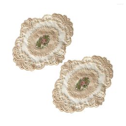 Tableau de table 2 PCS Vintage Dust Nappecots Nordic Decor Tea Thé à la main Crochet Proof Doilies DIOLES DUSSIR DIFFICATION