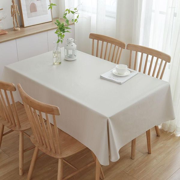 Nappe de table 2023 de couleur pure en fer jetable en PVC imperméable et résistant à l'huile_Jes3548