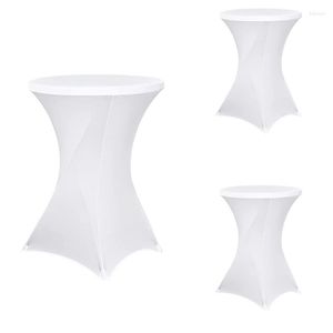 Nappe 3 PCS Couverture Élastique Polyester Pour Renforcement Bistro Dans La Zone Des Pieds Tables De Barres Extensibles