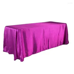 Nappe de table rectangulaire en Satin blanc, couverture solide, 30 couleurs, pour mariage, salle à manger, 2024