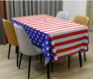 Tableau de table 3pcs Rectangular American Flag Design Plastic Plastics Stars and Stripes Nappecots Independence Day Home Decor