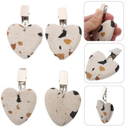 Tafelkleed 4 stuks hart tafelkleed hanger bruiloft gewicht marmer steen partij Terrazzo decoratief ornament