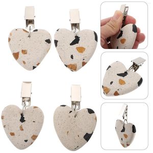 Nappe 4 Pcs Mariage Cintre Plinthe Nappe Poids Ornement Fixation Clip Pierre Terrazzo Pique-Nique Pendentif