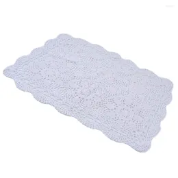 Tableau de table 40x60cm nappe en dentelle vintage rectangle Coton Crochet Hollow Out Small Kitchen Wedding Place Mat Decor