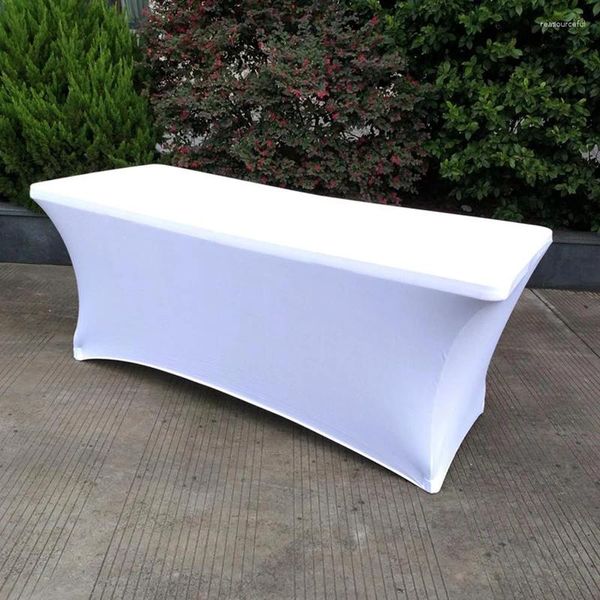 Nappe de table en élasthanne, 4 pieds, 6 pieds, très extensible, couverture d'anniversaire, de mariage, pour cocktail pliant de 5 pieds et 6 pieds