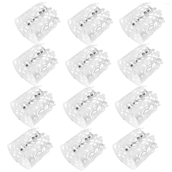 Pable de mesa 50 PCS Soporte de servilletas Rings Boda para Festival Reflectante Paper Decor