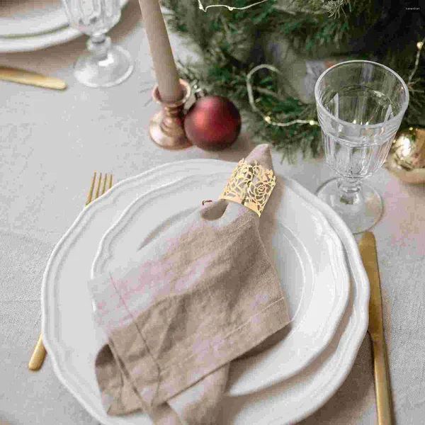 Tableau de table 50 pcs de décoration de Noël de porte-serviettes de serviette de serre pour les porte-mariage à Noël
