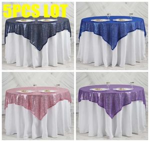 Tableau de table 5pcs lot 152x152cm nappe de paillettes à paille