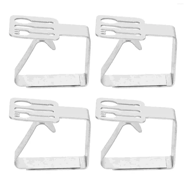 Tela de mesa 6 PCS Clip de mantel de acero inoxidable Camping Picnic Outdoor Clips Práctico fijadores Cinción de la cena a prueba de óxido