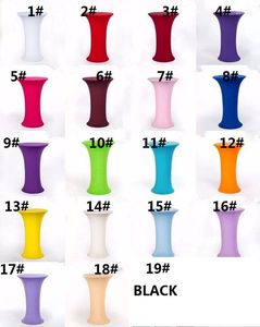 Nappe 60cm 70 Cm 80cm 90cm Lycra Cocktail Poseur Dry Bar Spandex Couverture Événement De Noce Plusieurs Couleurs