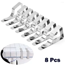 Tableau de table 8 PCS Clip en acier inoxydable Mariage Picnic Cover Holder Round Clips Stable Clips For Home Fixed