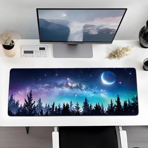 Tableau de table 800x300 mm Extra grande souris Padt Starry Sky Moon Universe Gaming Keyboard MICE MAT LOCK EDGE RÉSÉBRAL Home Office Computer Office Office