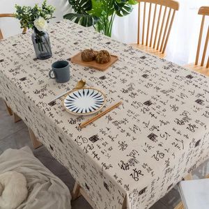 Tableau A335 Ta Art Art Style Calligraphy Natecloth Coton and Linen Ethnic Dining Coffee Desk Tableclot