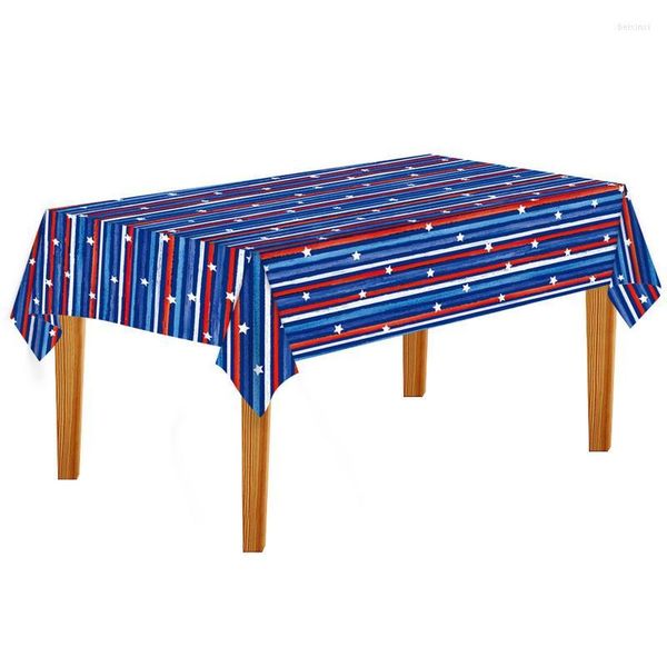 Mantel de bandera americana patriótica de América, mantel a prueba de aceite, ropa de cama rectangular resistente al agua y a prueba de derrames para julio