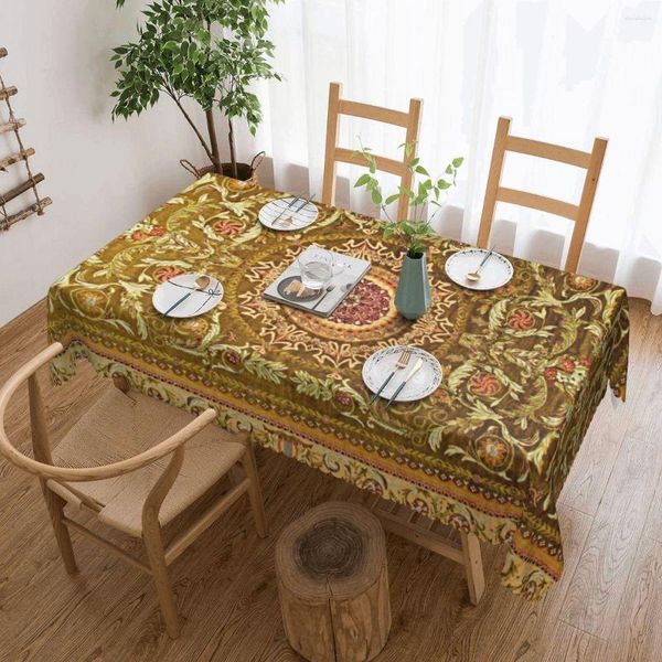 Pable de mesa Floral antiguo francés Aubusson manta rectangular a prueba de aceite Europa Cubierta bohemia para comedor