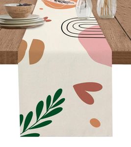 Nappe de Table en lin lavable avec plantes abstraites, décor de mariage, de maison, de Banquet, de Festival, de cuisine et de salle à manger