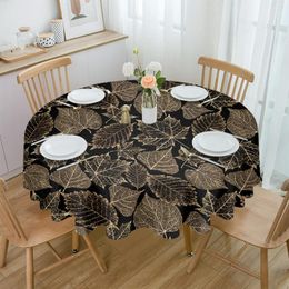 Tischdecke, Herbst-Textur, runde Tischdecke, wasserdicht, für Hochzeit, Party, Urlaub, Essen