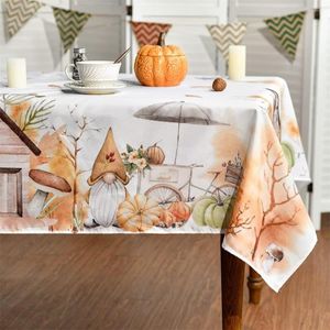 Tafelstoffen Autumn Danksgiving Harvest Vintage Washable Table Cloth voor thuisfeestje buiten wilde mat restaurant diner decoratie