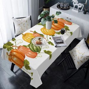 Nappe rectangulaire en forme de citrouilles de Thanksgiving, pour décoration de cuisine, couvertures imperméables réutilisables, pour fête de vacances, automne