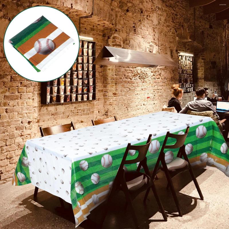 Table Cloth Baseball Tablecloth Disposable Soccer Themed Birthday Party Supplies