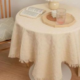 Nappe de Table Beige rétro tricotée longue, housse de salle à thé, canapé, décoration d'anniversaire Simple et haut de gamme, J5Y1813