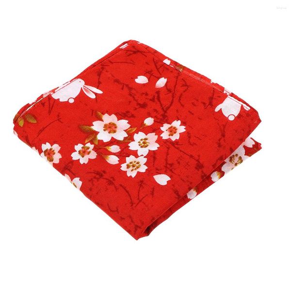 Tabla de tela Bento Bolsa de envoltura de la bolsa Cajas japonesas Bulto Flores de cereza pequeñas
