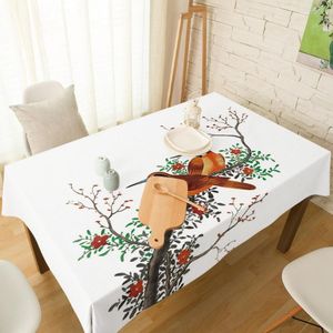 Tafelkleed vogel dieren bloem veer afdrukken eetstoel cover keuken tafelkleed moderne woningdecor manteles