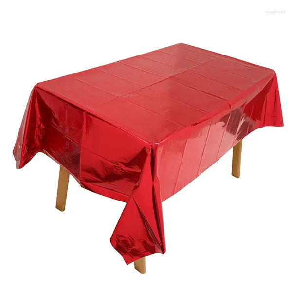 Nappe de table jetable, décoration de fête d'anniversaire, couleur unie, Simple, imperméable