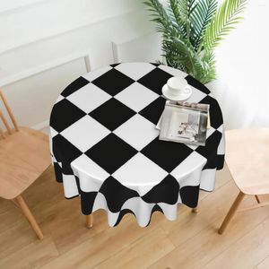 Tableau de nappe en nappe en cartes d'échecs en noir et blanc