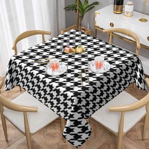 Nappe de table à carreaux noir et blanc, imprimé pied-de-poule, couverture en Polyester pour Banquet, Kawaii, Protection en gros, imprimé 231009
