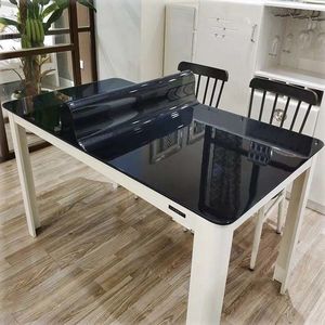 tafelkleed zwart glas zacht tafelkleed transparant waterdicht keukentafelkleed oliebestendig pvc tafelkleed salontafel voor woonkamer 230731