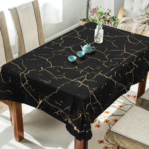 Tableau de table en marbre noir Cover en lin moderne pour salle à manger de la cuisine de cuisine décoration de maison