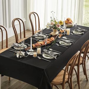 Table de table noire noire machine en tissu lavable drapeau polyester el party picnic événement de mariage décoration de restauration