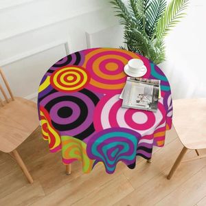 Tafelkleed Boheemse Cirkels Rond Tafelkleed Retro Design Hoes Voor Keuken Eetkamer Grappig Buiten