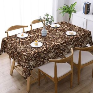 Tableau de table brun floral nappe rectangulaire des tournesols imprimer une couverture de bricolage personnalisé pour la fête d'anniversaire de mariage extérieur