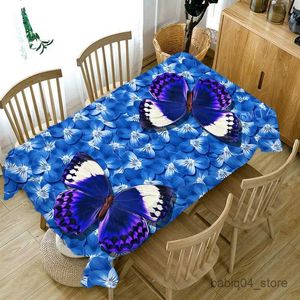 Tafelstoffen vlinder bloempatroon tafelkleed huis woonkamer eettafel salontafel anti-fouling tafelkleed outdoor picknick doek r230819