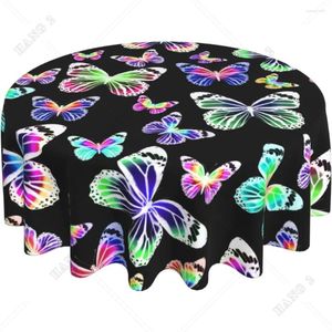 Tafelkleed vlinder voor decoratie rond 60 inch vogelbloemthema tafelkleden dinerkamer keukenfeestje picknick