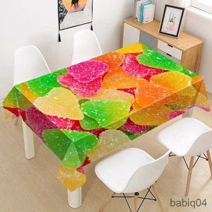 Nappe de table nappe de bonbons tissu carré/rectangulaire couverture de table anti-poussière pour fête décor à la maison TV couvre couverture de table R230726