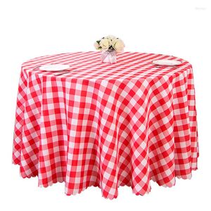 Tafelkleed Gerichter Tafelkleed Ronde Red Wit Gingham Cover voor Picnic Barbecue Barbecue Keuken Dineren Vakantie Verjaardagsfeestje