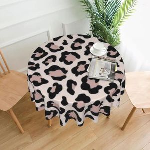 Tafelkleed Cheetah Print Rond Tafelkleed Dierenhuid Bruin Design Cover Voor Banket Kerstfeest Kawaii Protector