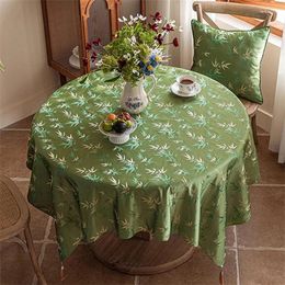 Mantel de mesa, mantel verde chino, bordado de bambú, cuadrado, elegante, mesa de café, sala de estar, mesa de comedor para el hogar, tela personalizada