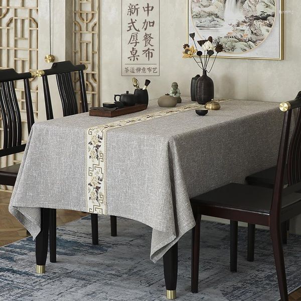 Nappe Tapis Chinois Couverture De Thé Nappe Ronde Rectangle Brodé