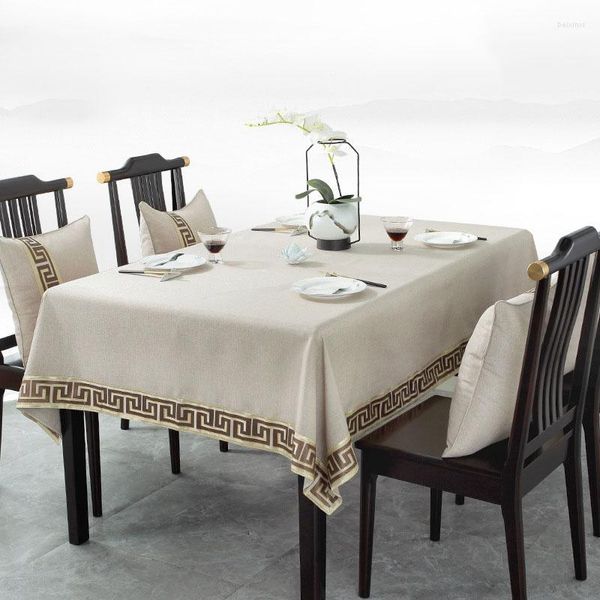 Nappe Tapis Chinois Couverture De Thé Nappes Rondes Rectangle Nappe Imperméable Brodée