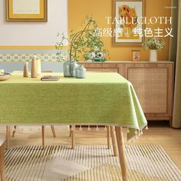 Nappe de table en coton et lin de style chinois, lavable, imperméable et résistante à l'huile, forme rectangulaire