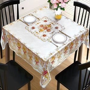 Tafeldoek Chinese stijl High-end vierkante tafelkleed waterdicht en oliebestendig PVC el huishouden verdikt