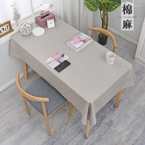 Nappe de table chinoise en coton et lin, couleur unie, rectangulaire, apprentissage pour la maison, AJ3604