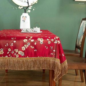 Table de table de table chinois nappe art salon room à manger carré tapis grand rond